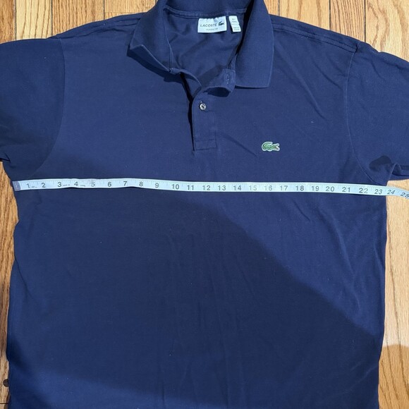 Lacoste Classic Fit Navy Blue Polo Shirt Mens XXL Short Sleeve Cotton - Picture 6 of 10